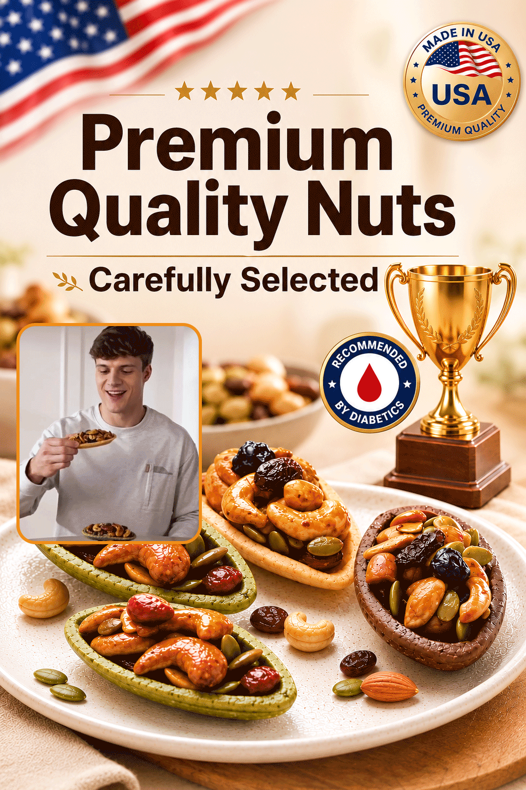 🍪Premium Crispy Almond Cashew Cookies – Roasted Nut Snack with Cocoa, Matcha & Original Flavors-Jani