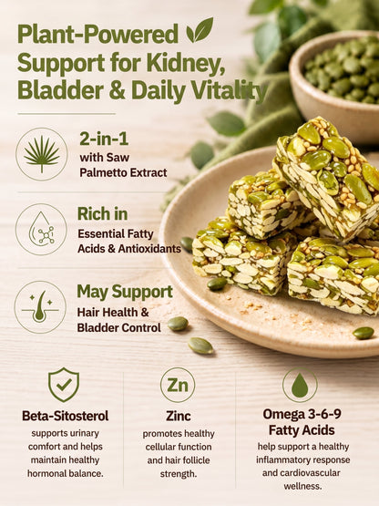 Pumpkin seed brittle – naturally strengthens the kidneys and protects the bladder from the inside out.