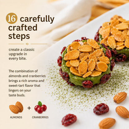 Cranberry & Matcha Crispy Sandwich Cookies