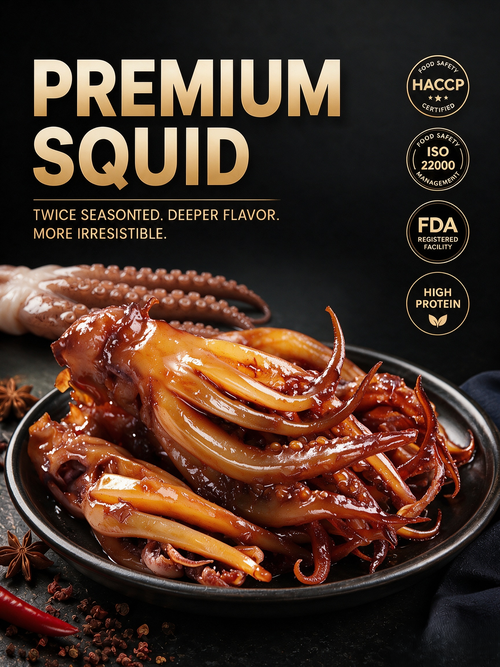 🦑BBQ Roasted Whole Squid Snack – Ready to Eat, Individually Wrapped-Jani