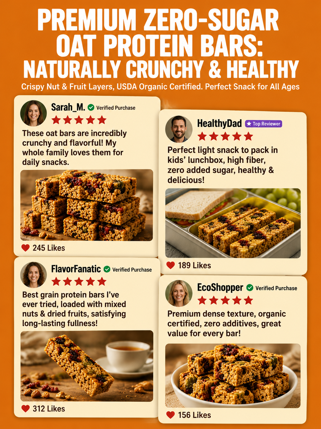 🥚Oat Protein Granola Bars Low Calorie Snack-Jani